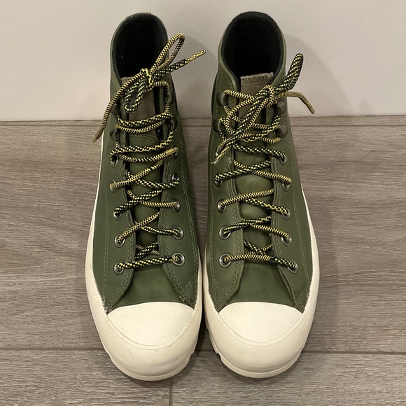 CONVERSE Chuck Taylor Lugged All Star High Top Sneaker  Army Green Size 7.5 - Picture 7 of 13